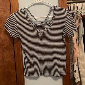 navy striped top